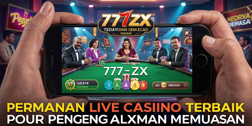 Tampilan gameplay Live Casino yang mendebarkan dan interaktif.