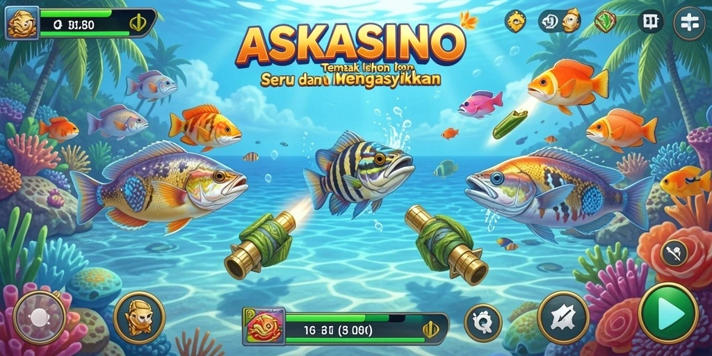 Screenshot gameplay Tembak Ikan yang menegangkan.