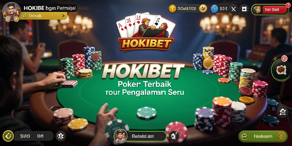 Screenshot HOKIBET menampilkan pemain menikmati permainan Poker dengan antarmuka yang menarik.