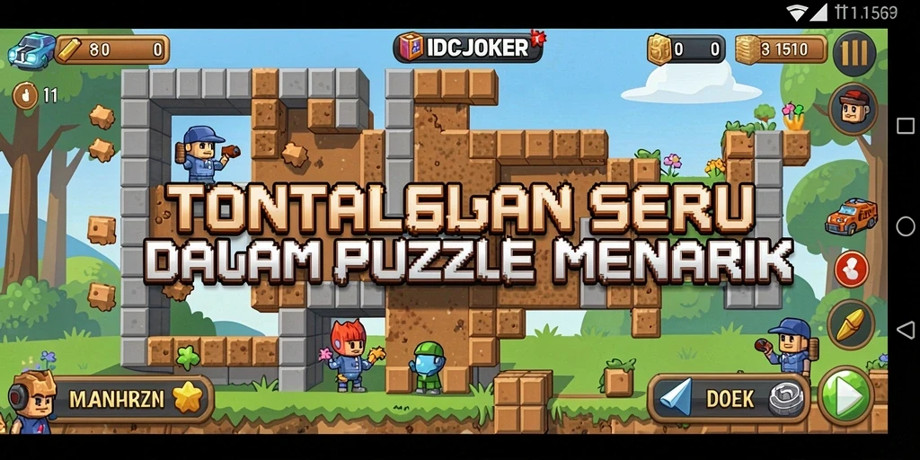 Screenshot gameplay IDCJOKER menampilkan tantangan puzzle yang memikat.
