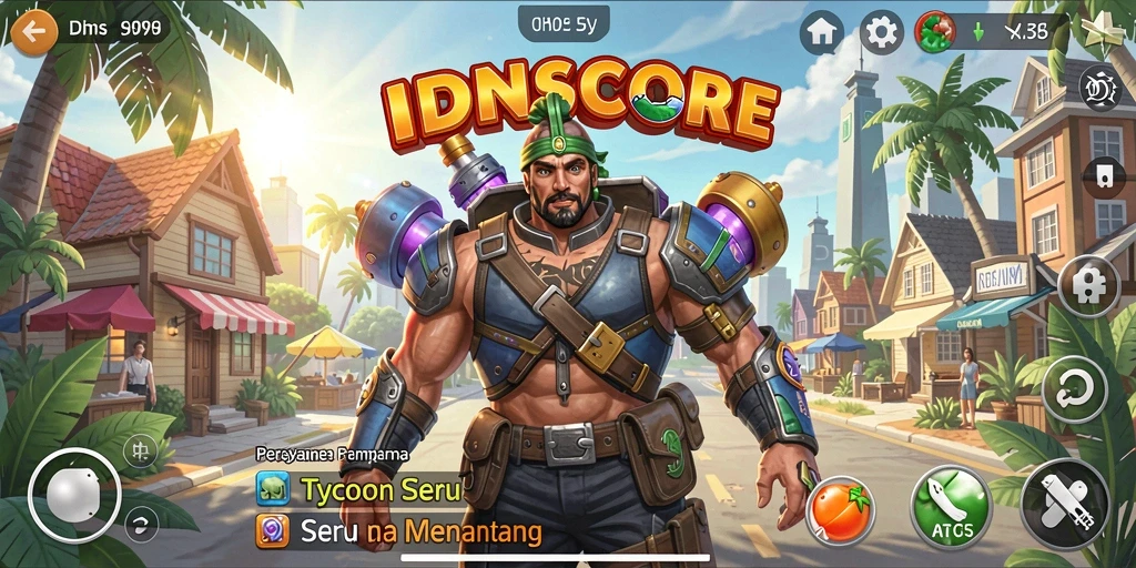 Tampilan menarik dari gameplay Tycoon IDNSCORE.