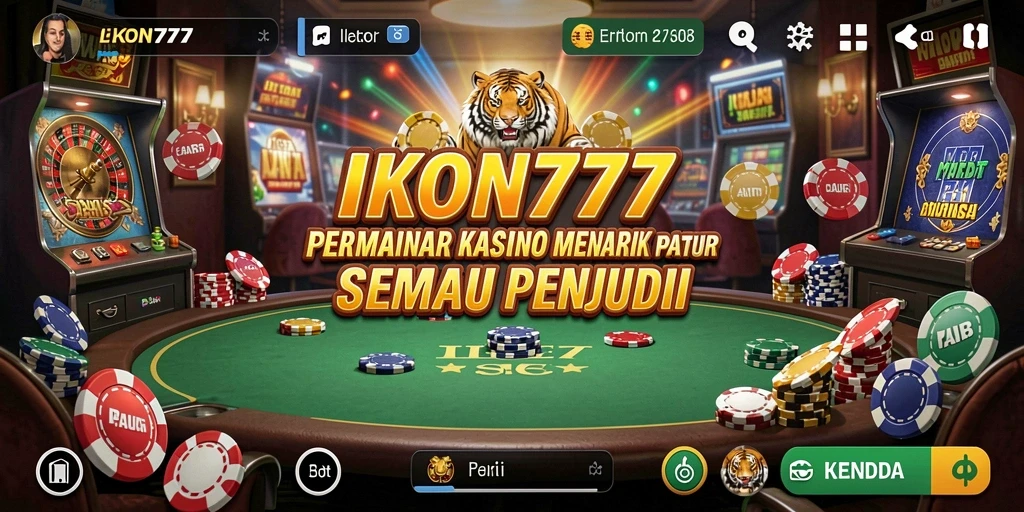 Tampilan gameplay kasino yang mengesankan dari IKON777.