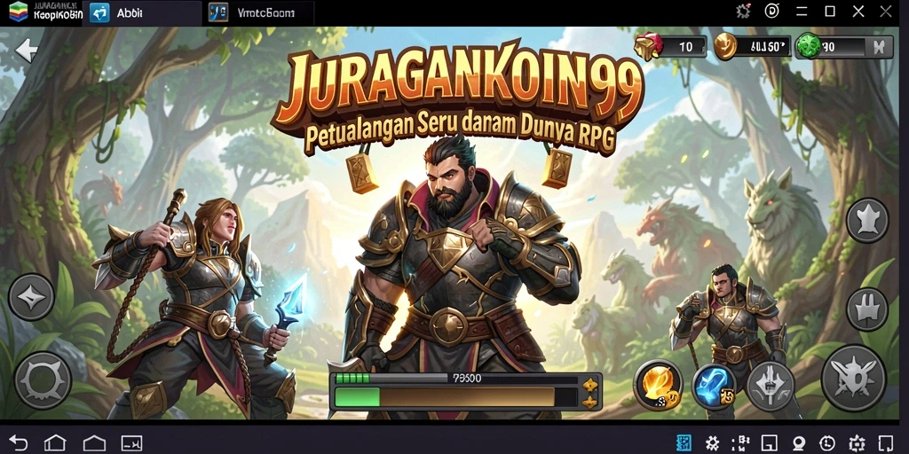 Tampilan gameplay RPG yang seru dan mendebarkan dari JURAGANKOIN99.