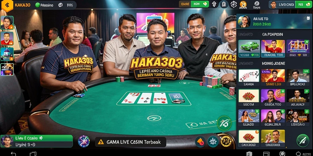 Tampilan gameplay Live Casino di KAKA303 yang menarik dan interaktif.