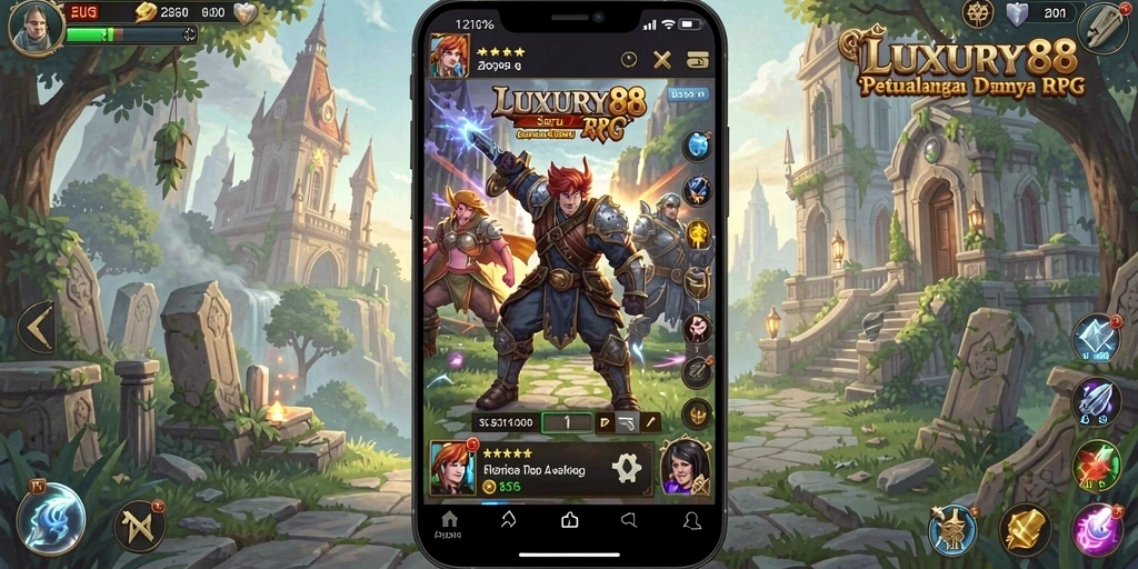 Tampilan gameplay RPG LUXURY88 yang mendebarkan.