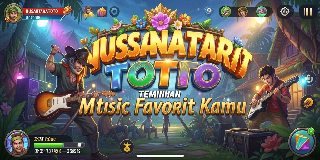Screenshot NUSANTARATOTO menampilkan antarmuka aplikasi musik yang menarik.