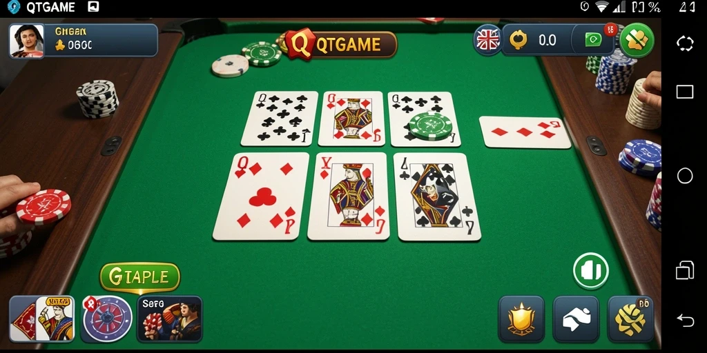 Tampilan seru permainan Gaple di QTGAME.